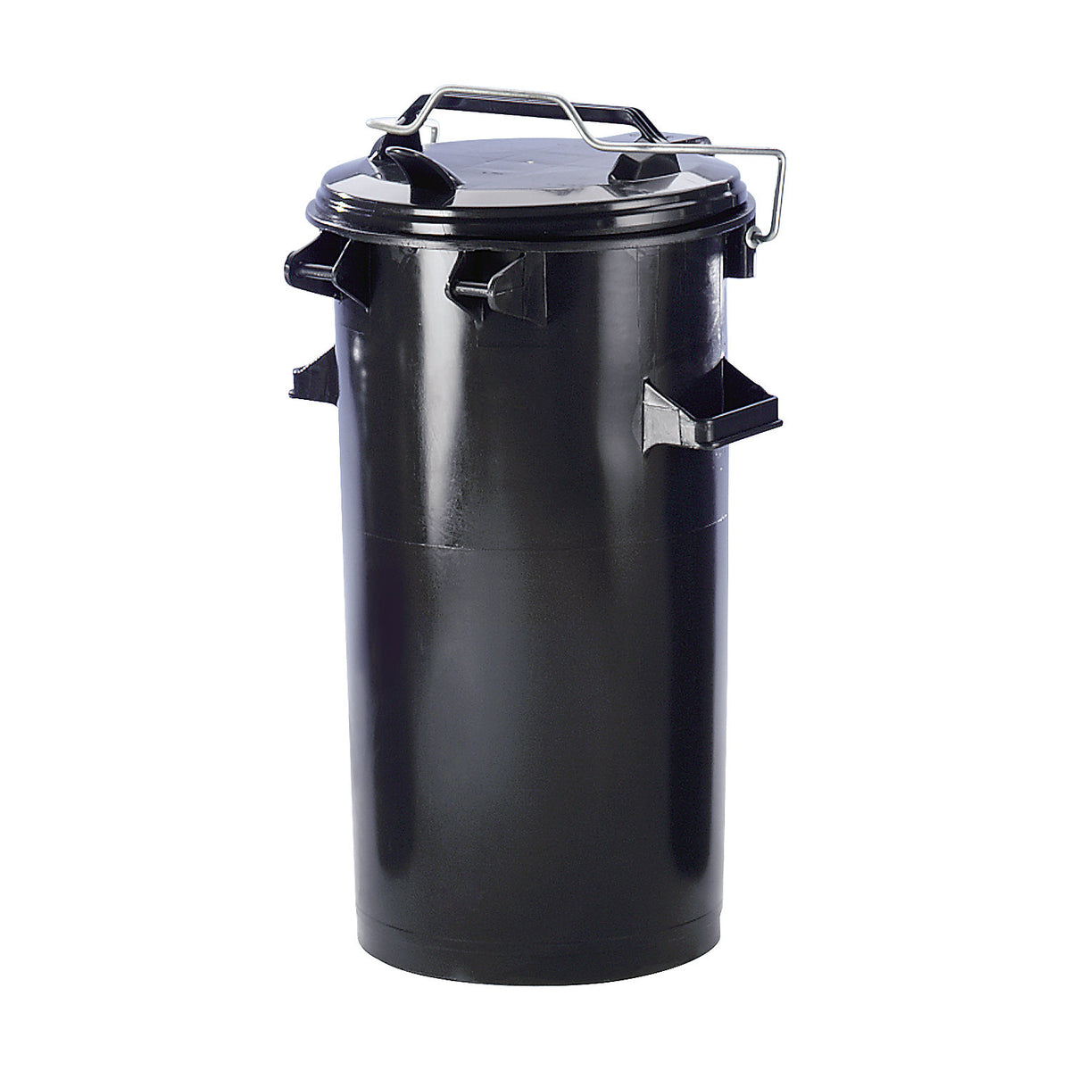 Waste bin system, plastic, with handle and lid, charcoal, capacity 50 l.