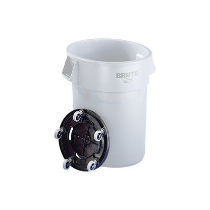 BRUTE® wheeled base for multi-purpose containers, bayonet closure, 5 swivel castors.