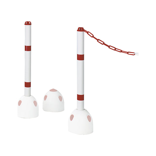 Barrier post, plastic, incl. chain head, height 900 mm.