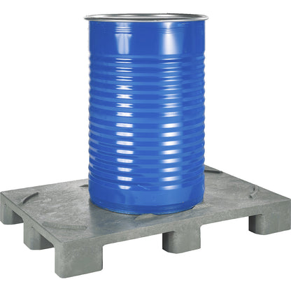 Drum pallet, with 9 feet, 1+ items.