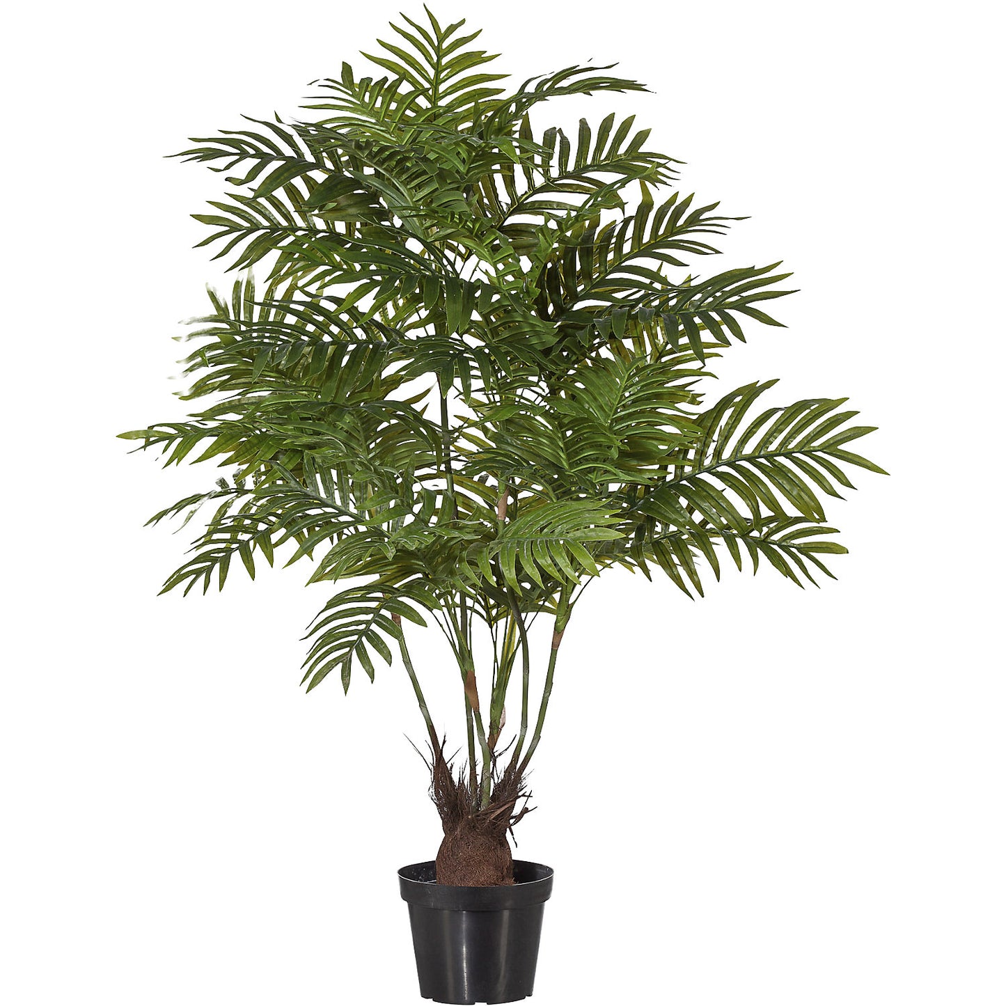 Areca palm, black plastic pot, real touch, height 1100 mm.