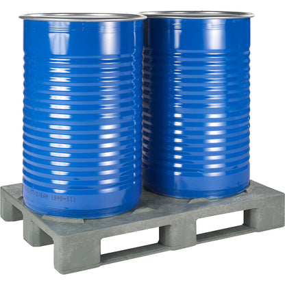Drum pallet, with 3 runners, 1+ items.