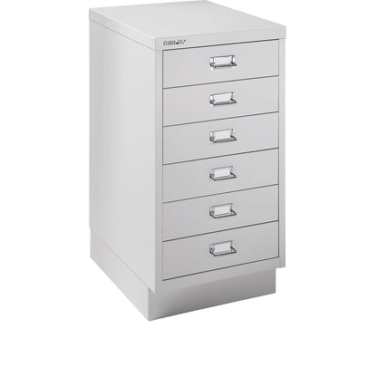 MultiDrawer™ 39 series, with plinth, A3, 6 drawers, light grey.