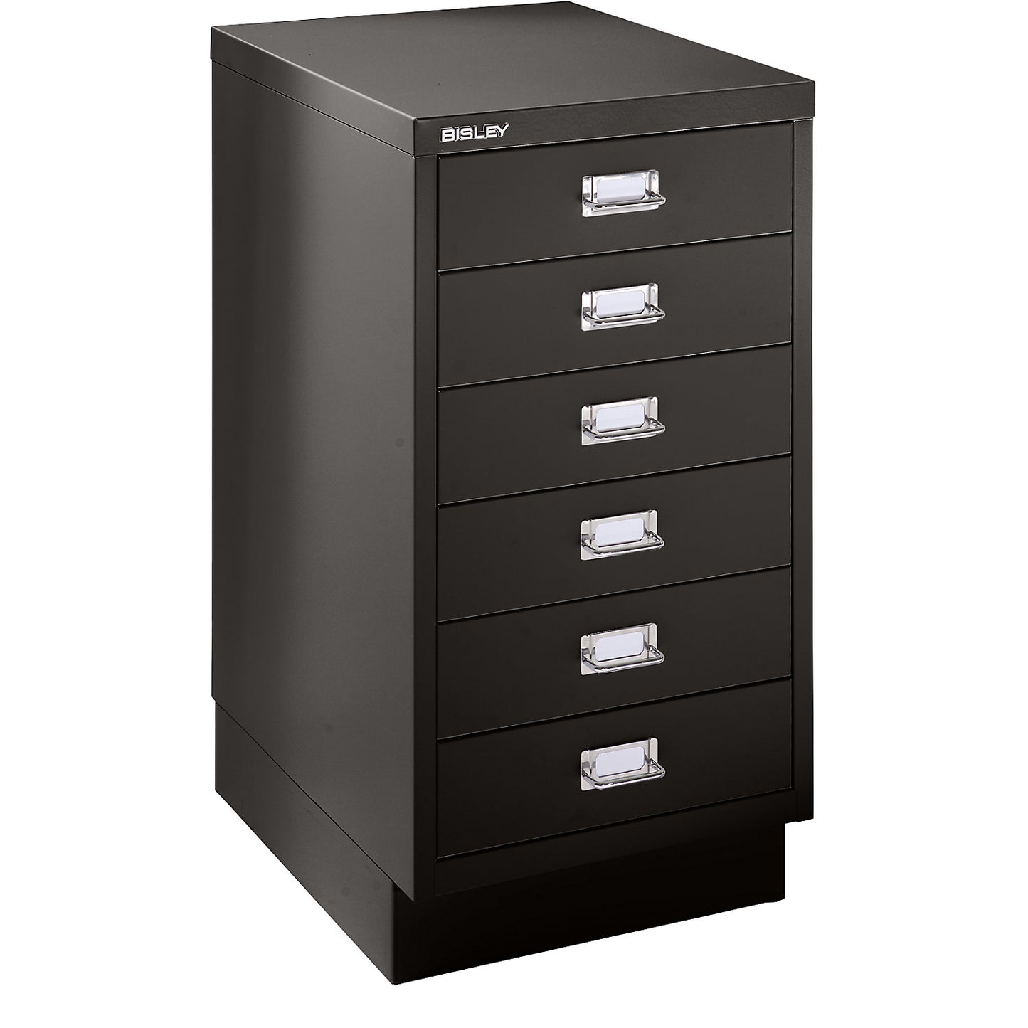 MultiDrawer™ 39 series, with plinth, A3, 6 drawers, black.