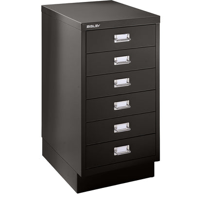 MultiDrawer™ 39 series, with plinth, A3, 6 drawers, black.