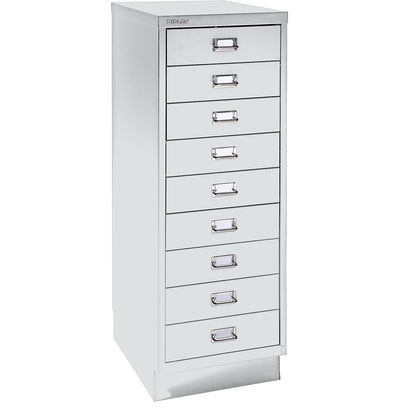 MultiDrawer™ 39 series, with plinth, A3, 9 drawers, light grey.