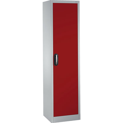 ACURADO universal cupboard, WxD 500 x 400 mm, light grey / flame red.