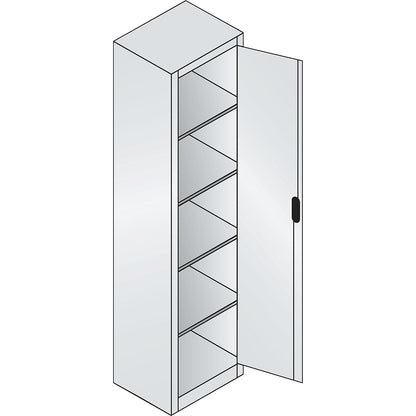 ACURADO universal cupboard, WxD 500 x 400 mm, black grey / light grey.