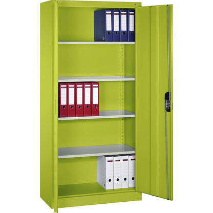 ACURADO universal cupboard, WxD 930 x 400 mm, viridian green / viridian green.