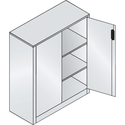 ACURADO filing sideboard, 3 file heights, HxWxD 1200 x 930 x 400 mm, black grey / black grey.