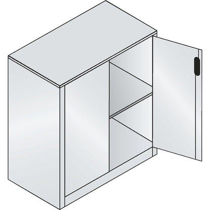 ACURADO filing sideboard, 2 file heights, HxWxD 1000 x 930 x 500 mm, light grey / light grey.