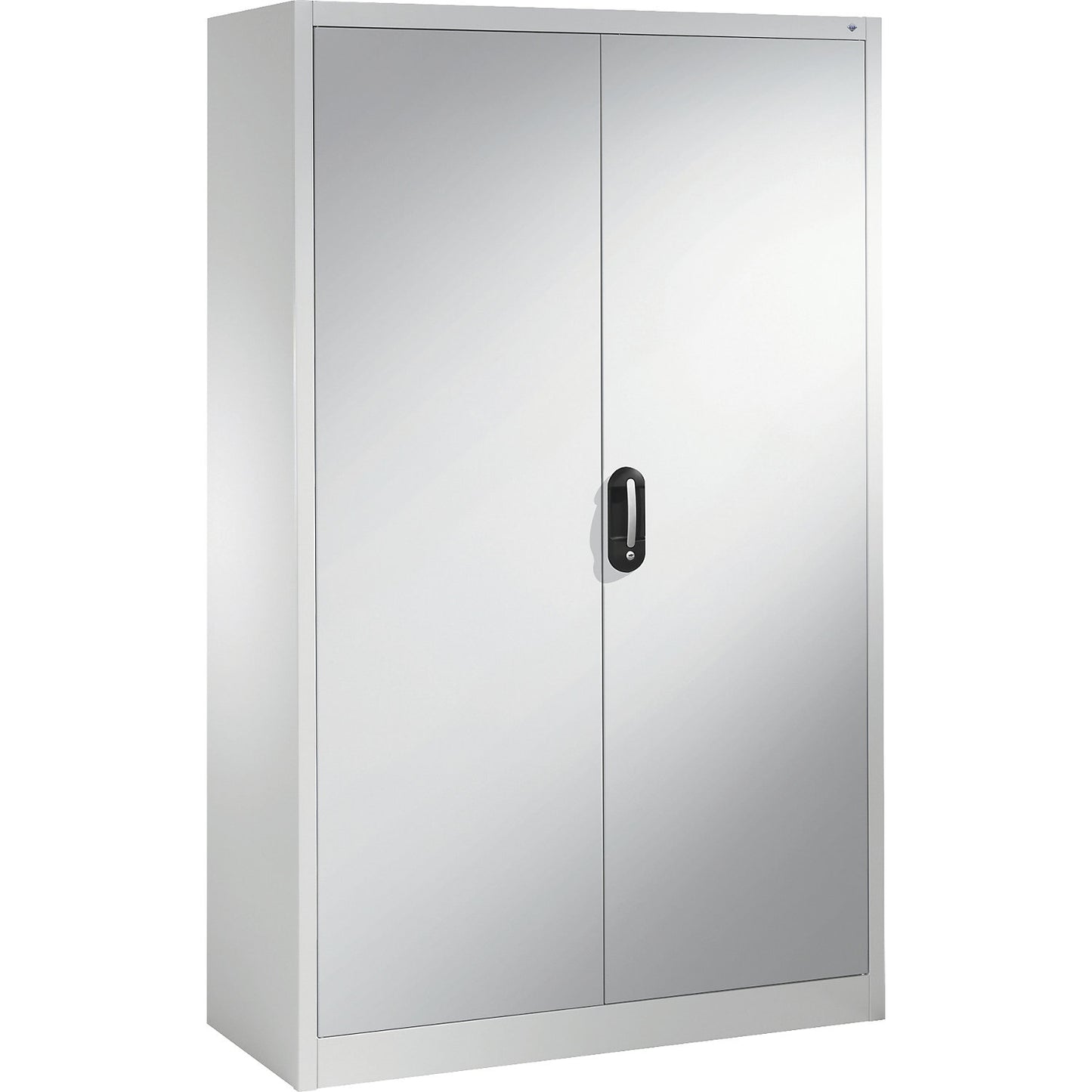 ACURADO universal cupboard, WxD 1200 x 500 mm, light grey / white aluminium.