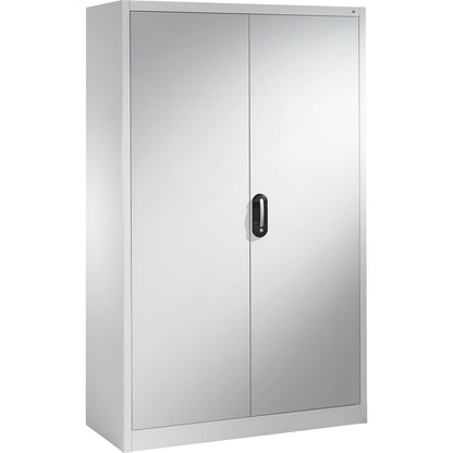 ACURADO universal cupboard, WxD 1200 x 500 mm, light grey / white aluminium.