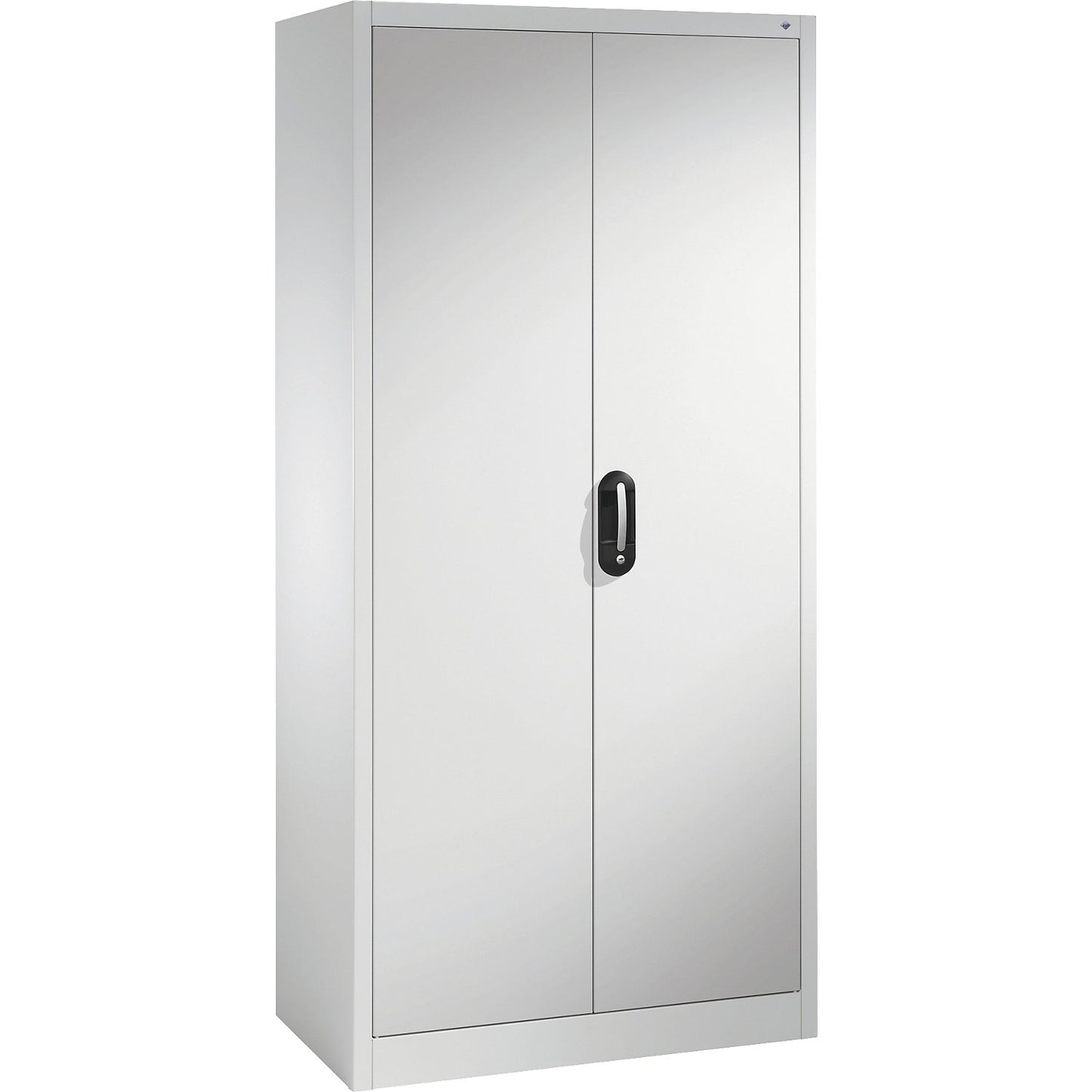 ACURADO universal cupboard, WxD 930 x 400 mm, light grey / white aluminium.