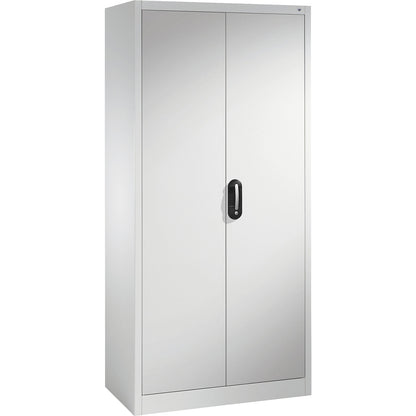 ACURADO universal cupboard, WxD 930 x 400 mm, light grey / white aluminium.