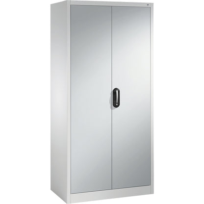 ACURADO universal cupboard, WxD 930 x 500 mm, light grey / white aluminium.