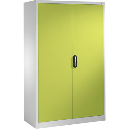 ACURADO universal cupboard, WxD 1200 x 600 mm, light grey / viridian green.