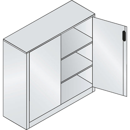 ACURADO filing sideboard, 3 file heights, HxWxD 1200 x 1200 x 400 mm, light grey / light grey.