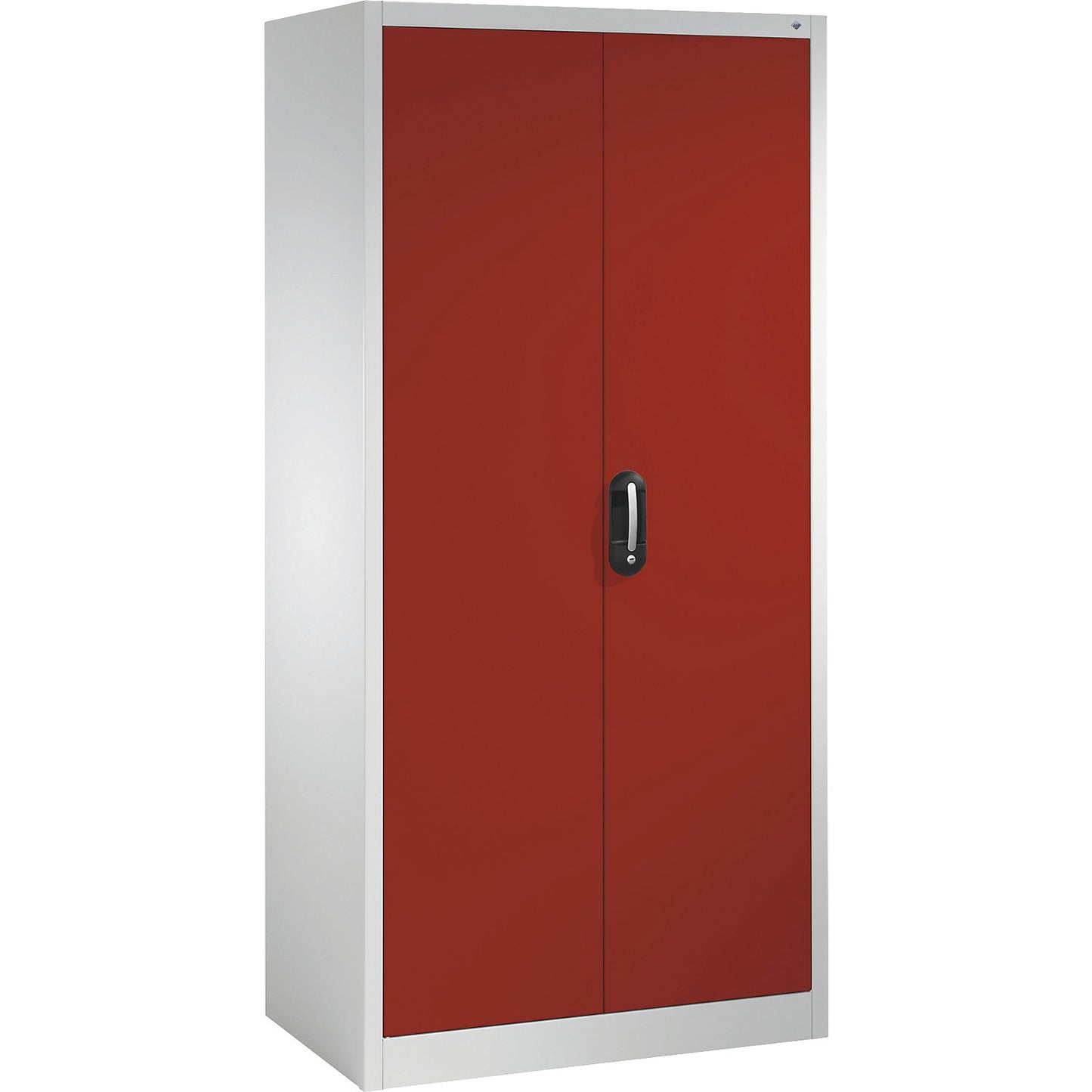 ACURADO universal cupboard, WxD 930 x 600 mm, light grey / flame red.