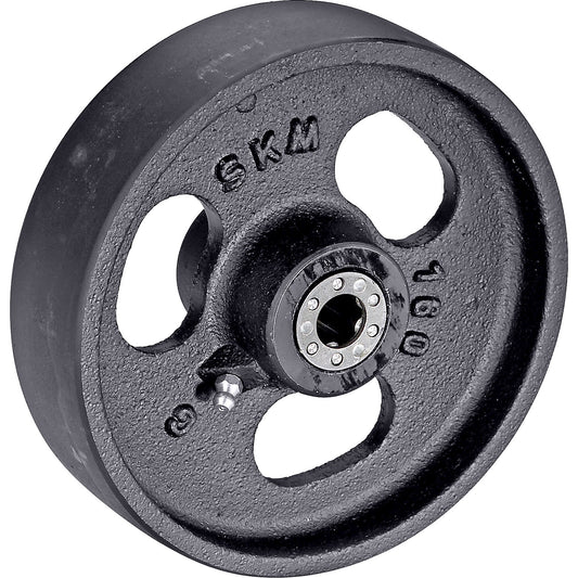 Grey cast iron wheel, roller bearings, wheel Ø x width 200 x 50 mm.