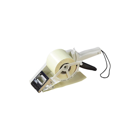 Adhesive label dispenser, handheld device, roll width 55 - 100 mm.