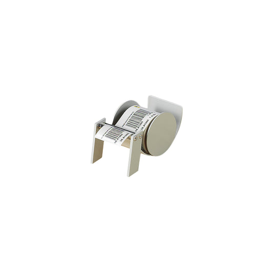 Adhesive label dispenser, for inside and outside roll winding, LxWxH 160 x 95 x 90 mm.