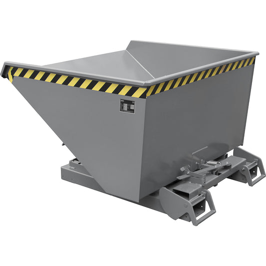 Automatic tilting skip, capacity 1.2 m³, grey RAL 7005.