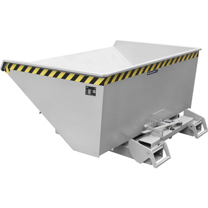 Automatic tilting skip, capacity 0.9 m³, galvanised.