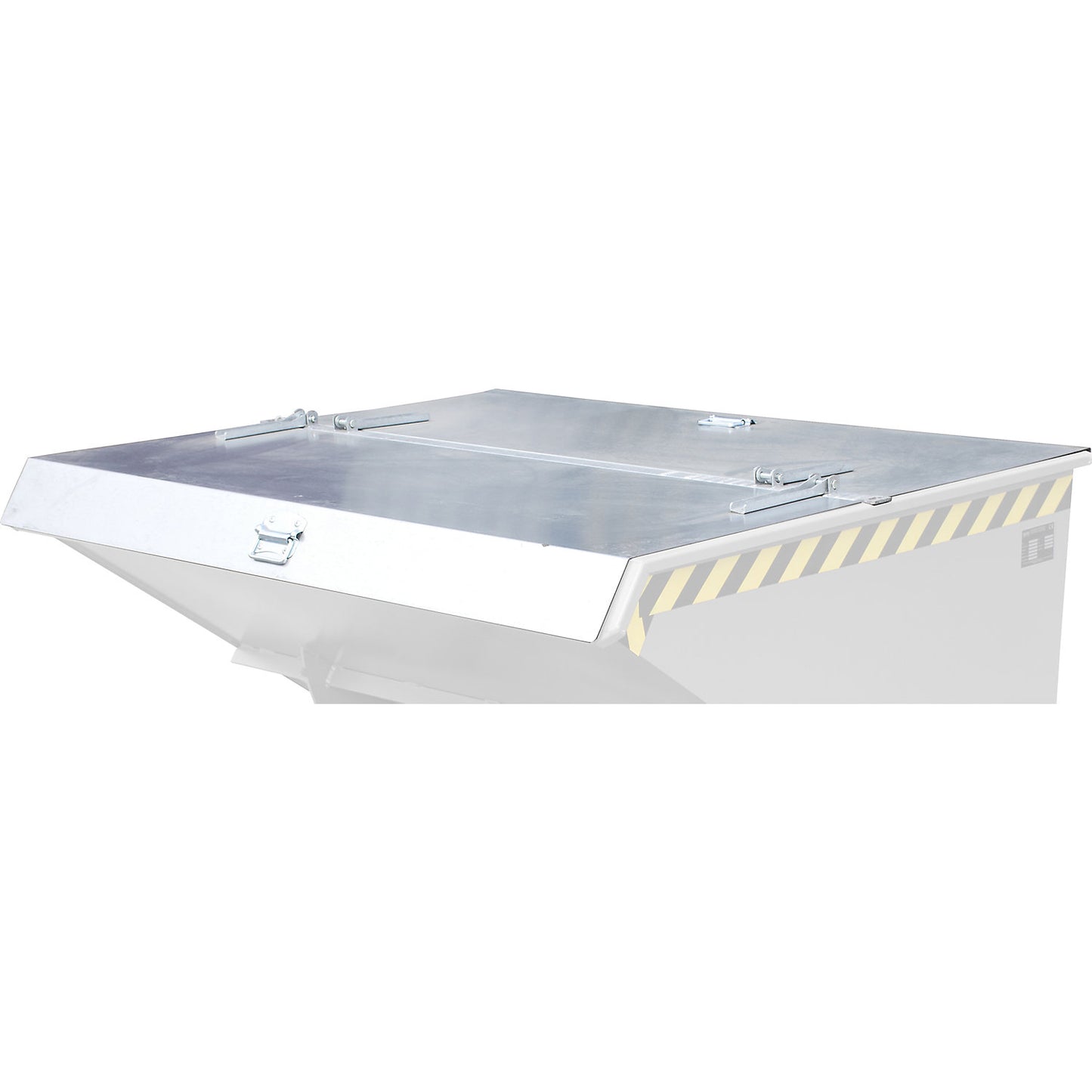 Lid, zinc plated, for skip size 1.2 m³, opens on two sides.