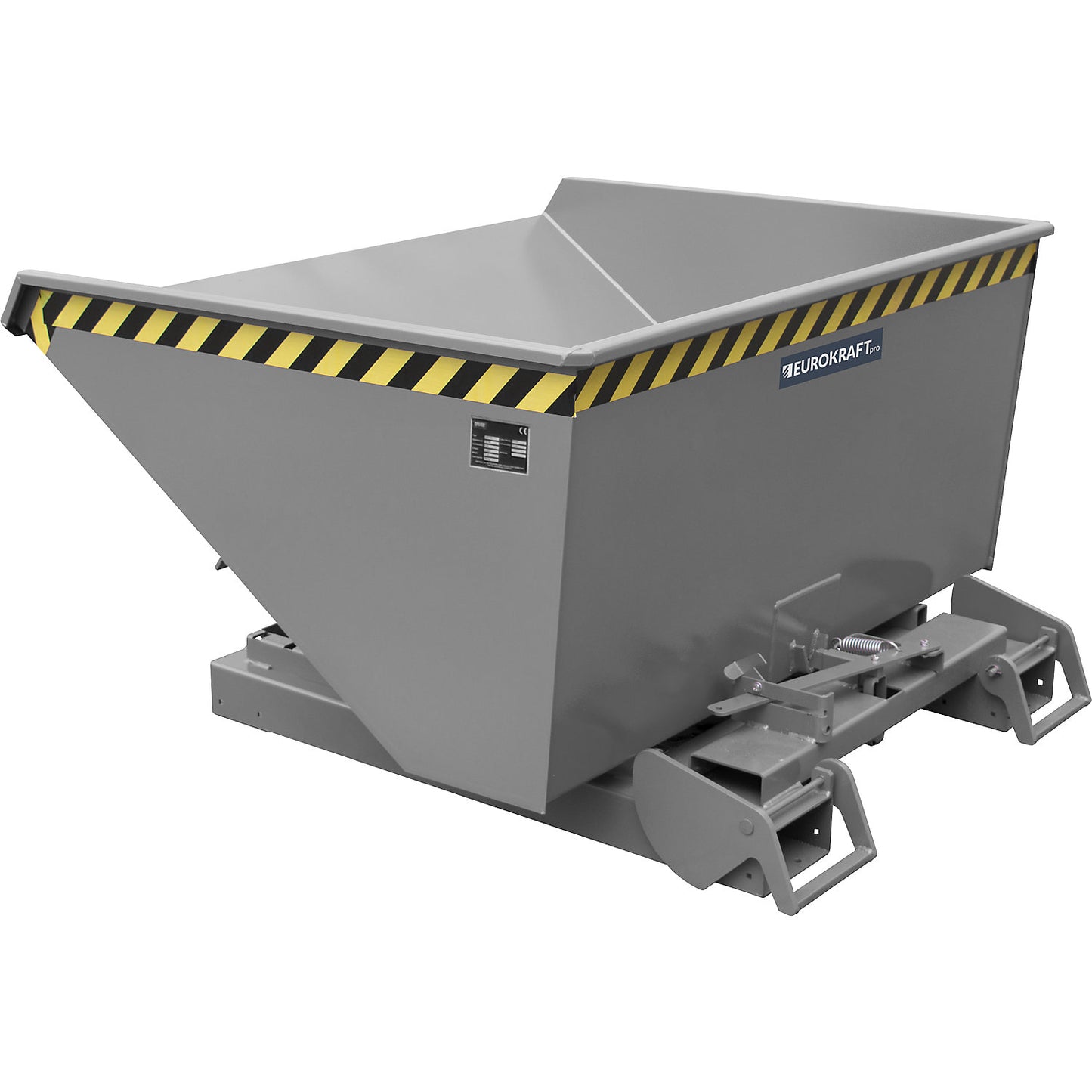 Automatic tilting skip, capacity 0.6 m³, grey RAL 7005.