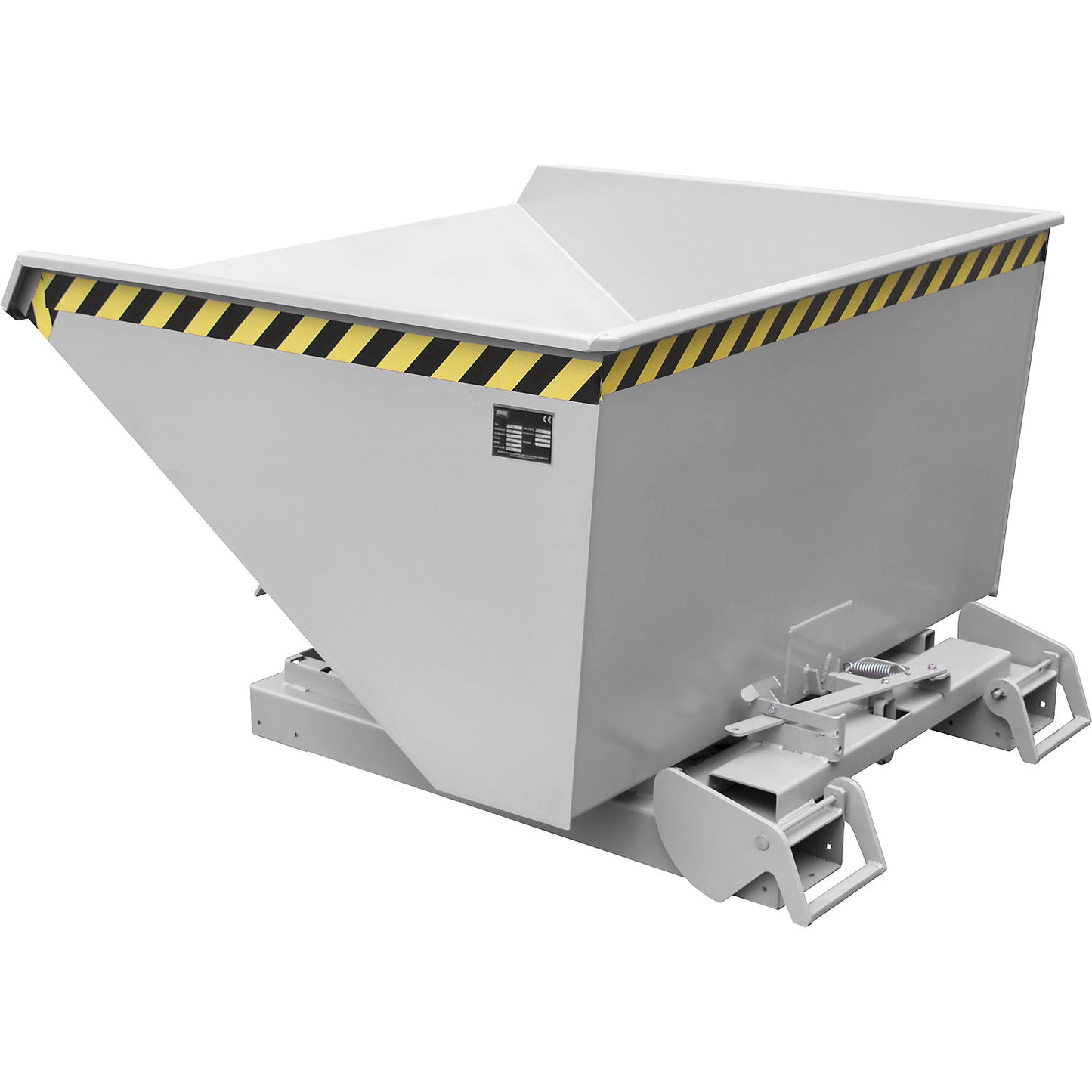 Automatic tilting skip, capacity 1.2 m³, galvanised.
