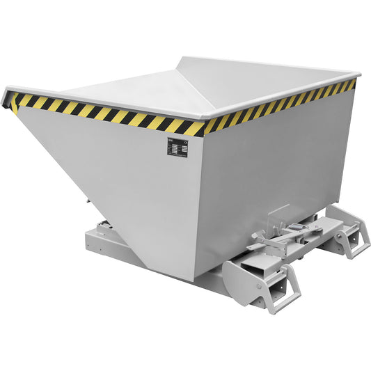 Automatic tilting skip, capacity 1.2 m³, galvanised.