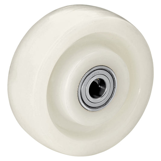 Nylon wheel, reinforced wheel housing, wheel Ø x width 200 x 50 mm, ball bearings.