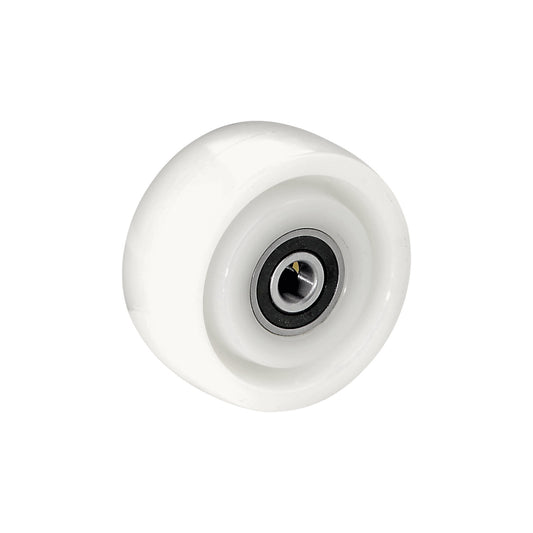 Nylon wheel, ball bearings, wheel Ø x width 100 x 40 mm, max. load 450 kg.