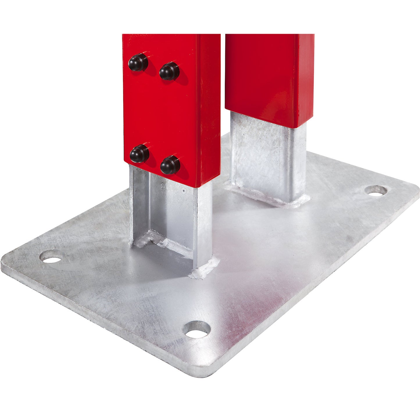 Access barrier, barrier, with counterbalance weight and spring loaded pendulum support, barrier beam length 8 m.