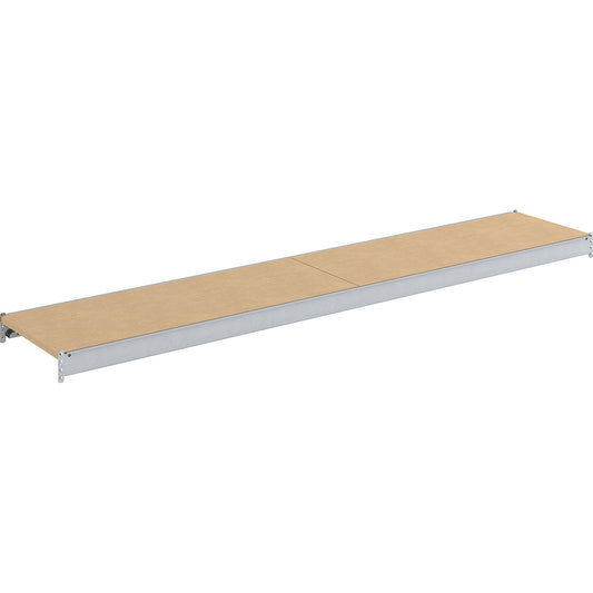 Additional shelf level, with supports and chipboard panels, WxD 2250 (2 x 1125 mm) x 500 mm.
