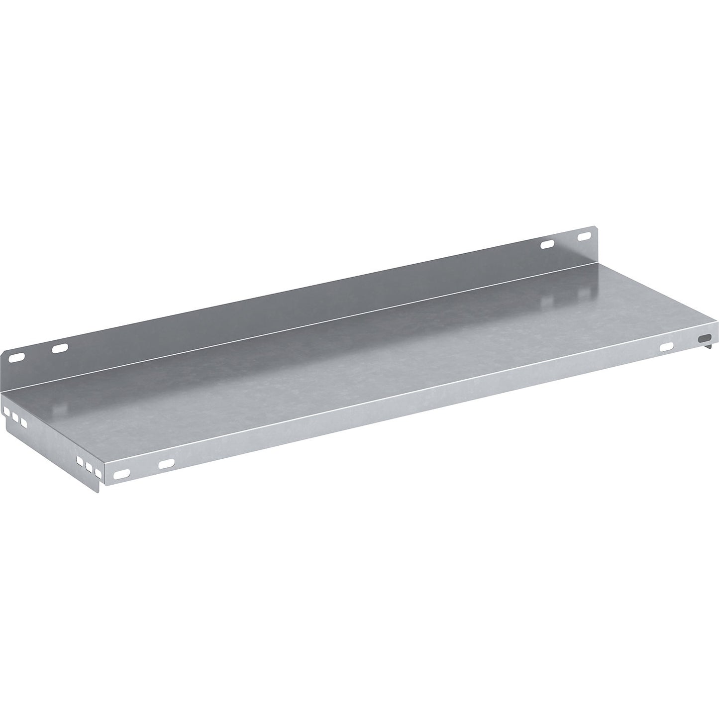 Shelf with supports, zinc plated, WxD 750 x 300 mm.