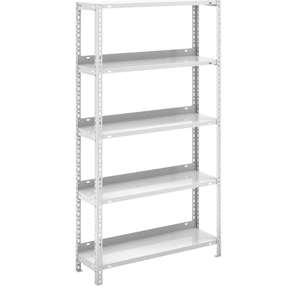 Bolt-together archive shelving, light grey RAL 7035, shelf height 1500 mm, standard shelf, width x depth 750 x 300 mm.