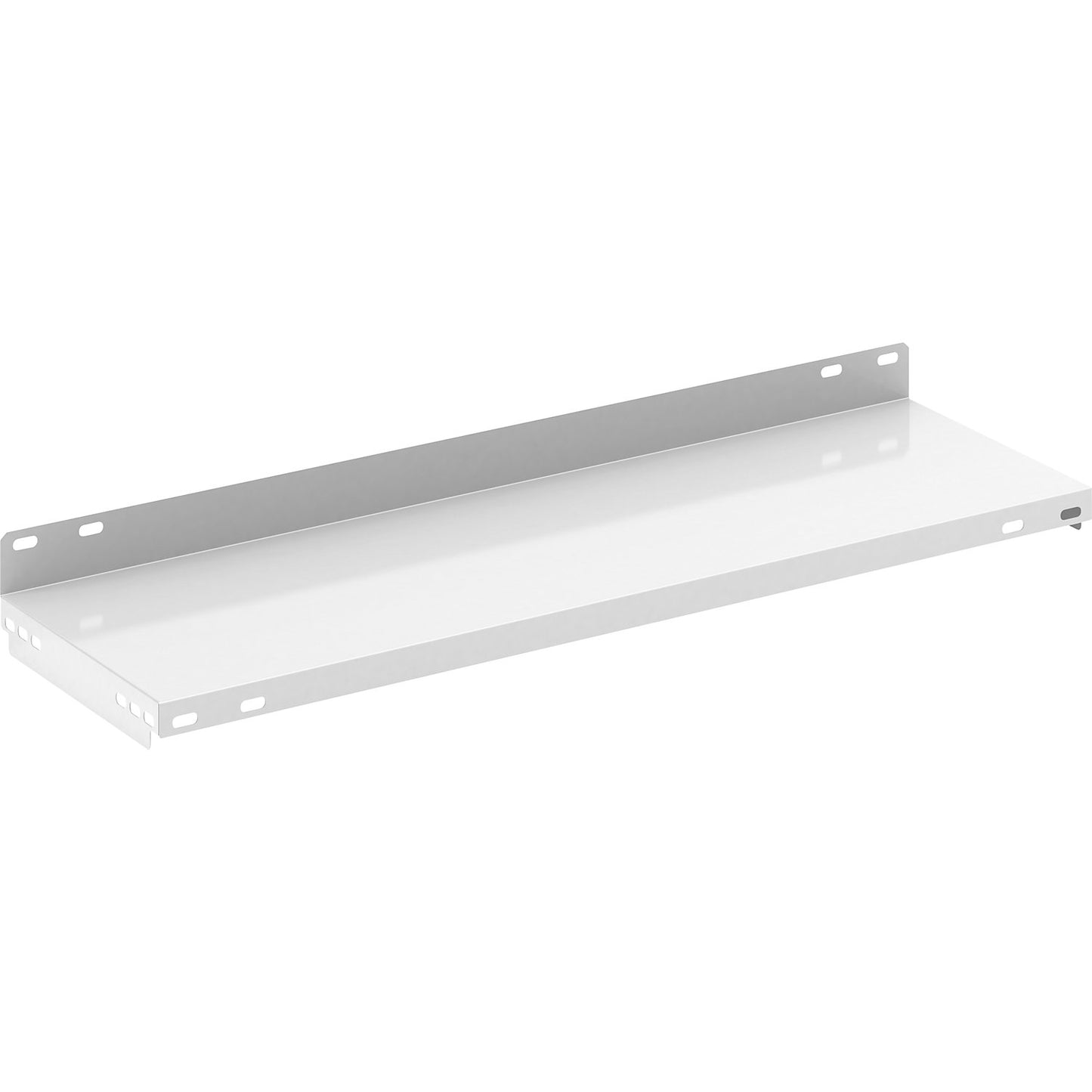 Shelf with supports, zinc plated and plastic coated, WxD 750 x 300 mm.