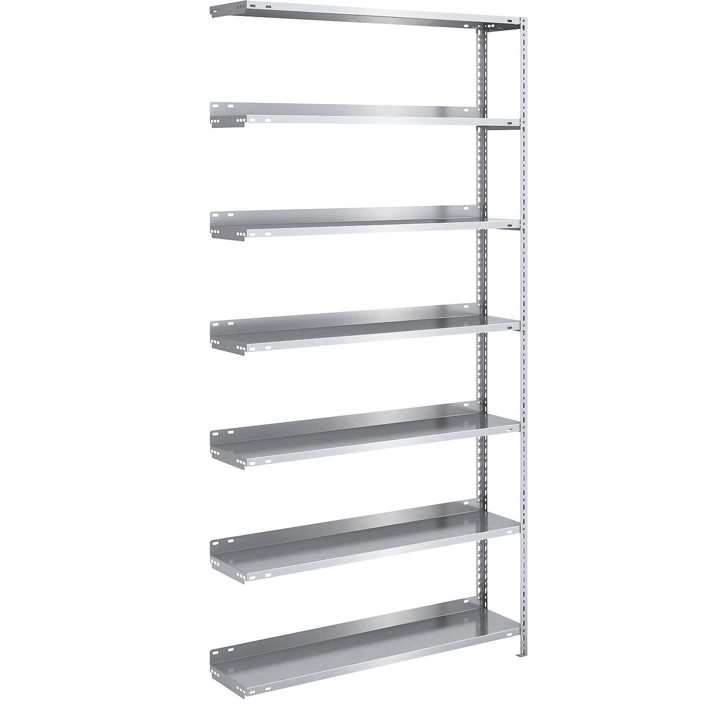 Bolt-together archive shelving, zinc plated, shelf height 2200 mm, extension shelf, width x depth 1000 x 300 mm.
