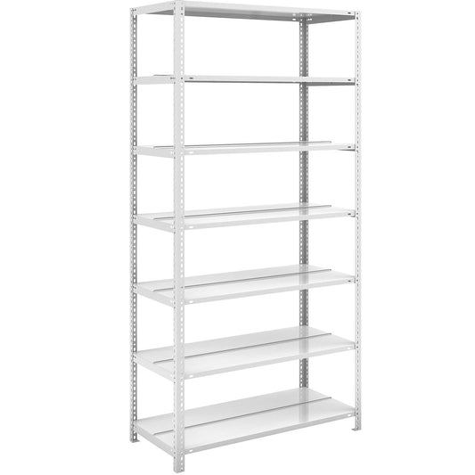 Bolt-together archive shelving, light grey RAL 7035, shelf height 2200 mm, double sided, standard shelf, width x depth 1000 x 600 mm.