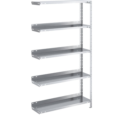 Bolt-together archive shelving, zinc plated, shelf height 1500 mm, extension shelf, width x depth 750 x 300 mm.