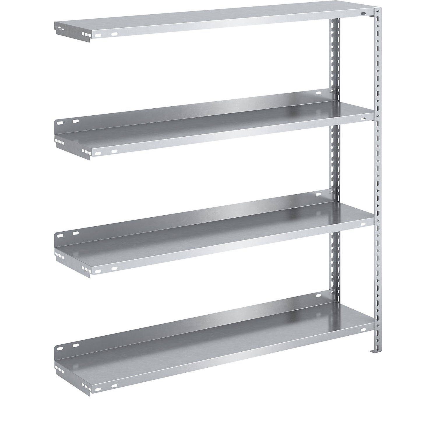 Bolt-together archive shelving, zinc plated, shelf height 1150 mm, extension shelf, width x depth 1000 x 300.