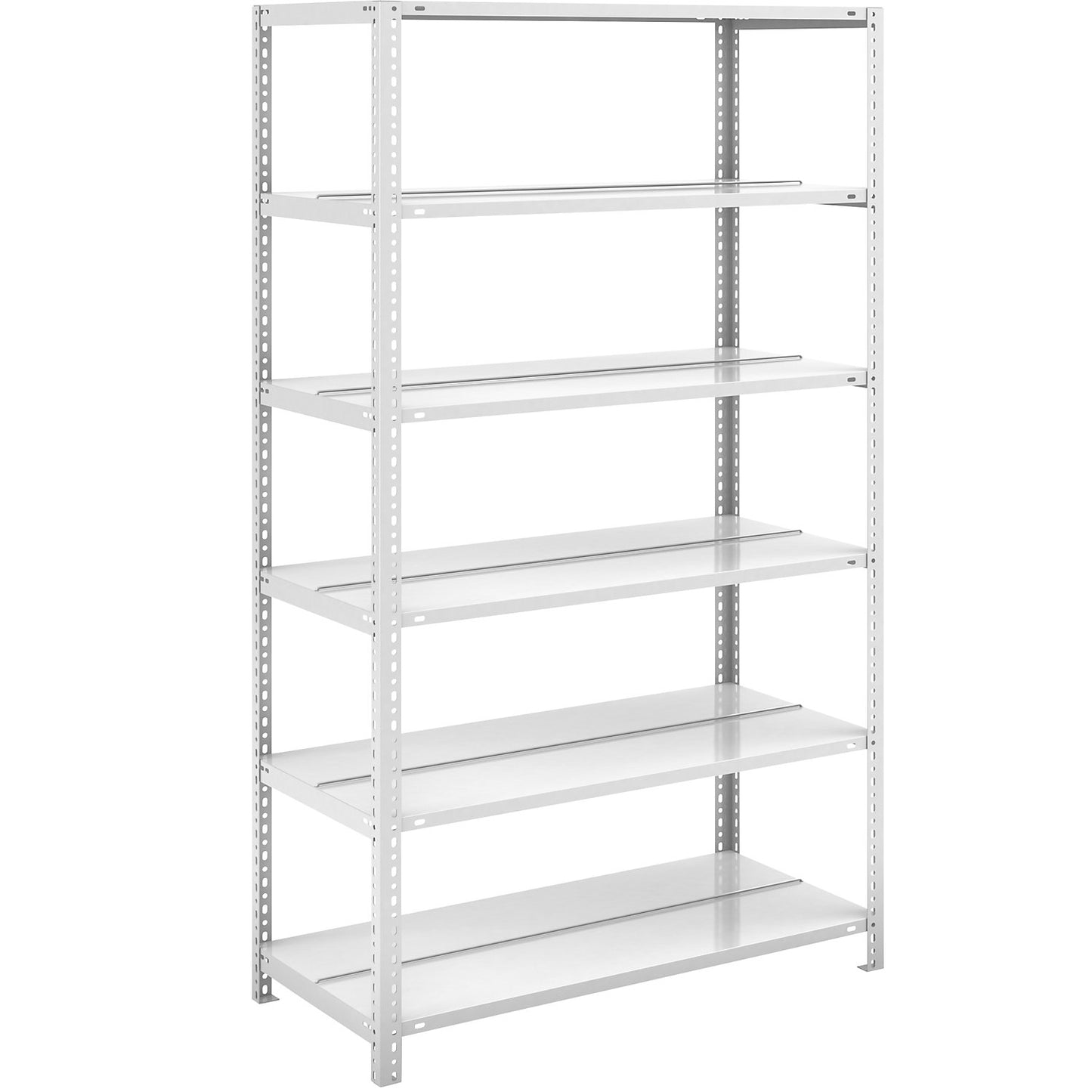 Bolt-together archive shelving, light grey RAL 7035, shelf height 1850 mm, double sided, standard shelf, width x depth 1000 x 600 mm.