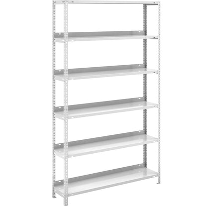 Bolt-together archive shelving, light grey RAL 7035, shelf height 1850 mm, standard shelf, width x depth 1000 x 300 mm.