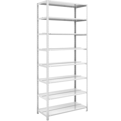 Bolt-together archive shelving, light grey RAL 7035, shelf height 2550 mm, double sided, standard shelf, width x depth 1000 x 600 mm.