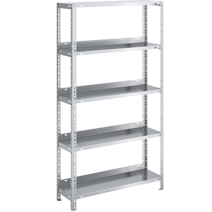 Bolt-together archive shelving, zinc plated, shelf height 1500 mm, standard shelf, width x depth 750 x 300 mm.