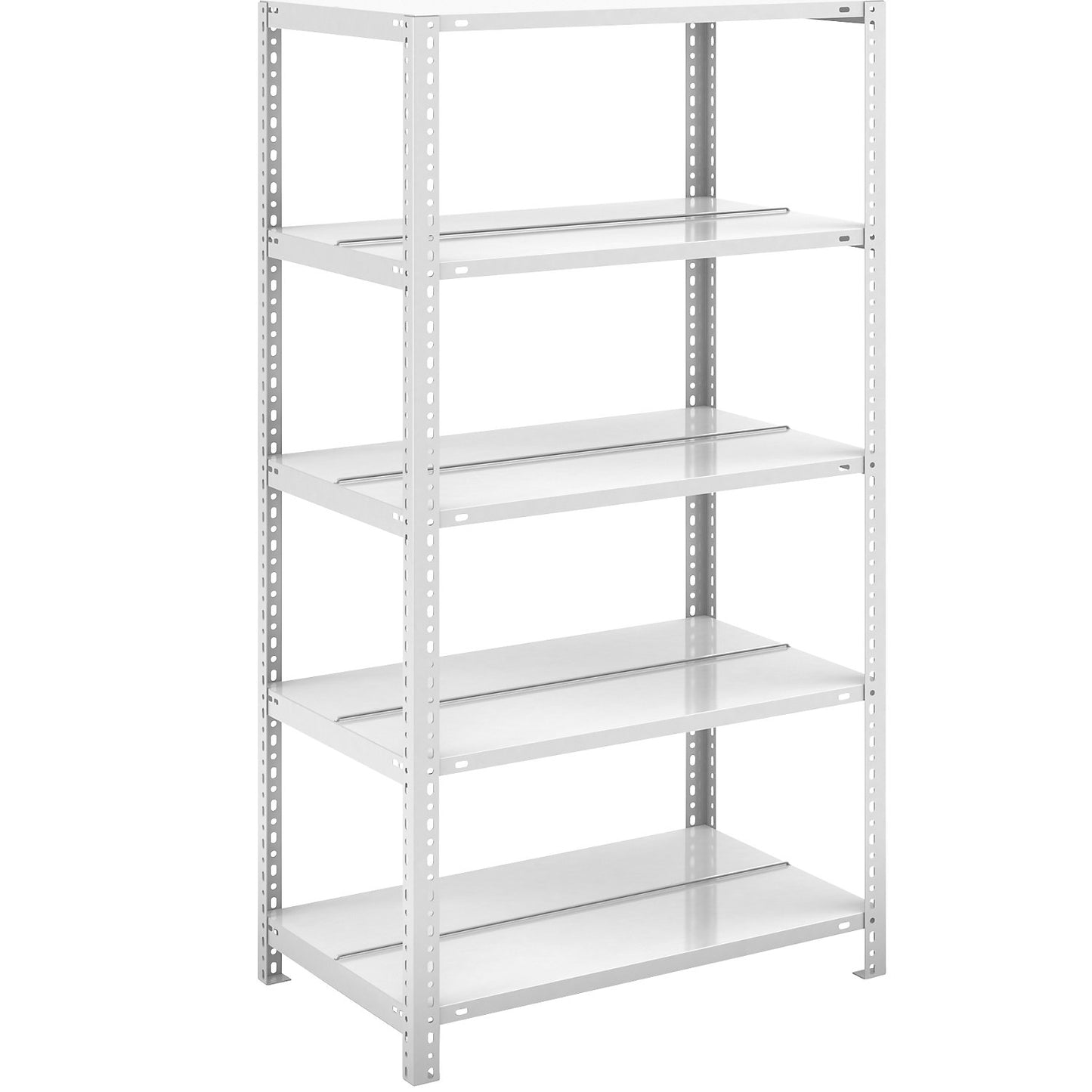 Bolt-together archive shelving, light grey RAL 7035, shelf height 1500 mm, double sided, standard shelf, width x depth 750 x 600 mm.
