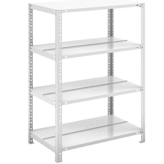 Bolt-together archive shelving, light grey RAL 7035, shelf height 1150 mm, double sided, standard shelf, width x depth 750 x 600 mm.