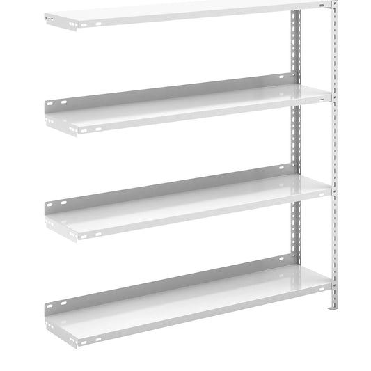 Bolt-together archive shelving, light grey RAL 7035, shelf height 1150 mm, extension shelf unit, width x depth 1000 x 300 mm.